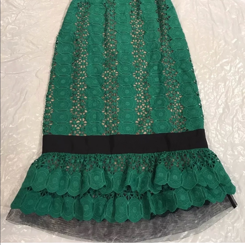 NEW**CATHERINE DEANE**Green Lace Dress**US 2 - Picture 4 of 8